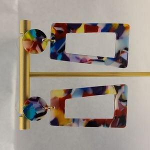 Geometric Acrylic Drop Earrings